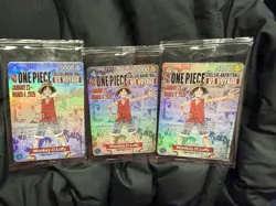 One Piece Card Game College Basketball Monkey D. Luffy 3 Cards Lot SJU Unopened - Image 1