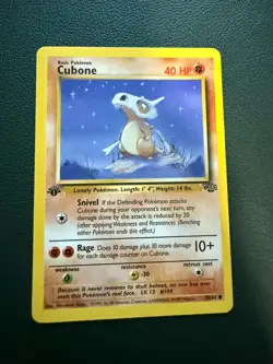 Pokemon TCG Cubone 1st Edition Jungle Card 50/64 Vintage 1999 LP - Image 1