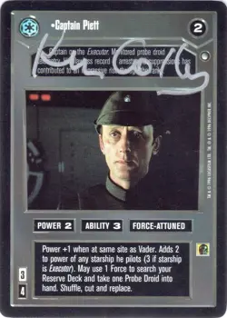 Star Wars CCG - Ken Colley † (Captain Piett) - autograph / signed card - Image 1