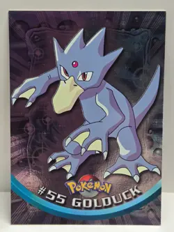 #55 Golduck 1999 Topps Chrome Pokemon Card Series 1 Blue Logo - NM - US Seller - Image 1