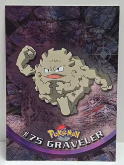 #75 Graveler 1999 Topps Chrome Pokemon Card Series 1 Blue Logo - NM - US Seller - Image 1