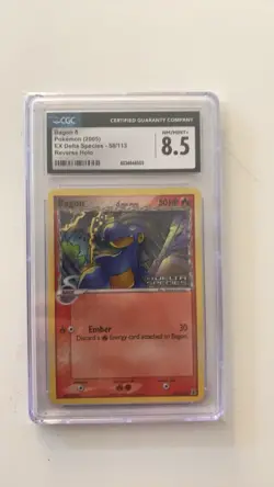 CGC Graded 8.5 Bagon 57/113 Ex Delta Species Reverse Holo Pokemon Card - Image 1