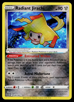 RADIANT JIRACHI 120/195 SILVER TEMPEST POKEMON TCG - Image 1
