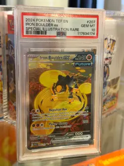 2024 POKEMON TEF EN-TEMPORAL FORCES #207 IRON BOULDER EX PSA 10 - Image 1