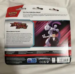 Pokemon TCG Pokemon Destined Rivals 3 Pack Blister Kangaskhan DAMAGED - Image 2