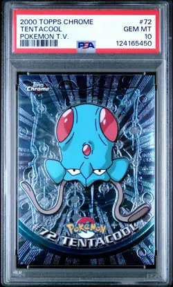 2000 TOPPS CHROME POKEMON T.V. #72 TENTACOOL PSA 10 - Image 1