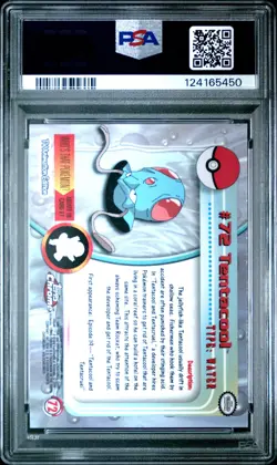 2000 TOPPS CHROME POKEMON T.V. #72 TENTACOOL PSA 10 - Image 2