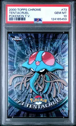 2000 TOPPS CHROME POKEMON T.V. #73 TENTACRUEL PSA 10 - Image 1