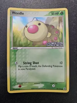 Pokemon EX Delta Species Weedle Stamped Reverse Holo 87/113 NEAR MINT - Image 1
