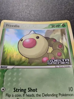Pokemon EX Delta Species Weedle Stamped Reverse Holo 87/113 NEAR MINT - Image 2
