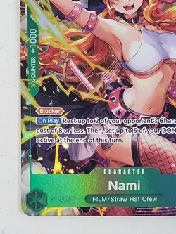 One Piece Nami OP14-031 Alt Art SR The Azure Sea’s Seven English - Image 3