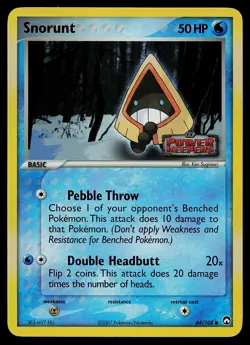 Pokemon Card - Snorunt Power Keepers 64/108 Common Reverse Holo Stamped - Image 1