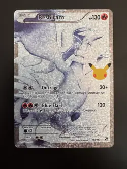 Pokemon Reshiram Celebrations Classic Collection 113/114 Holo Card - Image 1