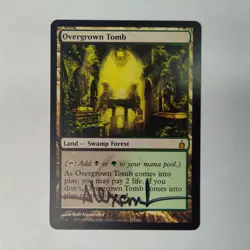 MTG Overgrown Tomb Ravnica: City of Guilds - Signed by Artist Rob Alexander - Image 1