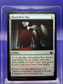 MTG Foil Moonsilver Key U Innistrad: Midnight Hunt 255 MINT PACK FRESH - Image 1
