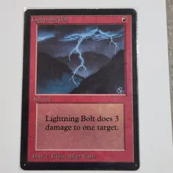 MTG Magic the Gathering Lightning Bolt Beta Edition - Image 1