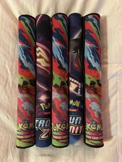 Pokemon Playmat Lot (5x TOTAL) 3x Phantasmal Flames UPC/2x Crown Zenith Marnie - Image 2
