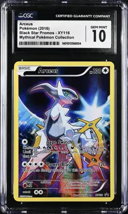 2016 POKEMON XY BLACK STAR PROMO MYTHICAL POKEMON FULL ART/ARCEUS CGC 10 - Image 1