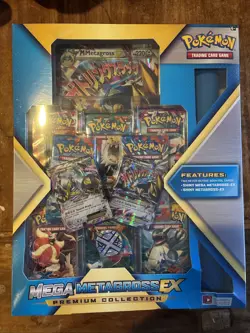 Pokemon XY Shiny Mega Metagross EX Premium Collection 2014 w/ 8 boosters + more! - Image 1