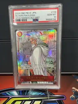 2024 ONE PIECE JPN OP08-118 TWO LEGENDS MANGA ALT ART SILVERS RAYLEIGH PSA 10 - Image 1