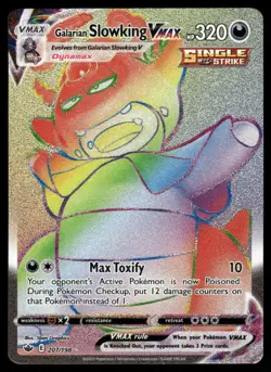Pokemon Cards Galarian Slowking VMAX 207/198 Chilling Reign Rare Rainbow NM - Image 1