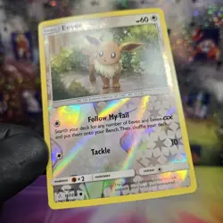 Eevee 167/236 Reverse Holo Sun & Moon SM Cosmic Eclipse Set Pokemon Card 2019 - Image 2