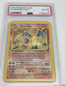 THE CARD 🔥 OG 1999 Pokemon Base Set Charizard Holo Rare NM-MINT PSA 8 #4 - Image 4