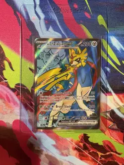 Pokemon TCG Hops Zacian EX Full Art Holo Card 176/159 Journey Together - Image 1
