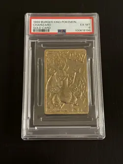 Burger King Charizard #06 23K Gold Plated Card 1999 PSA 6 - Image 1