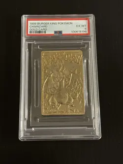 Burger King Charizard #06 23K Gold Plated Card 1999 PSA 6 - Image 3