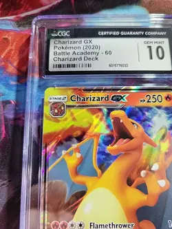 Charizard GX Battle Academy Holo Card #60 Charizard Stamped CGC 10 Gem Mint 2020 - Image 5