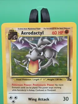Aerodactyl - 1/62 - Pokemon Fossil Unlimited Holo Rare Card WOTC NM - Image 2