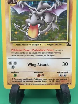 Aerodactyl - 1/62 - Pokemon Fossil Unlimited Holo Rare Card WOTC NM - Image 3