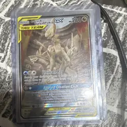 Pokemon Arceus & Dialga & Palkia GX TAG TEAM Full Art Ultra Rare Holo 221/236 - Image 1