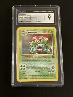 2000 Pokemon Venusaur Holo 13/53 WOTC Black Star Promo - CGC 9 - Image 1