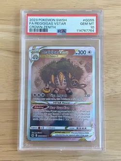 Pokemon TCG PSA 10 Regigigas VSTAR GG55/GG70 Crown Zenith Galarian Gallery - Image 1