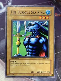 The Furious Sea King LOB-033 the Legend of Blue Eyes White Dragon 1st Edition - Image 1