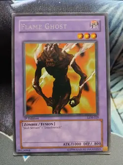 Yugioh Flame Ghost Rare LOB-029 1st Edition Lightly Played - Image 1