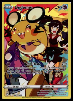 Dedenne TG07/TG30 SWSH09: Brilliant Stars Trainer Gallery Pokemon Card | NM - Image 1