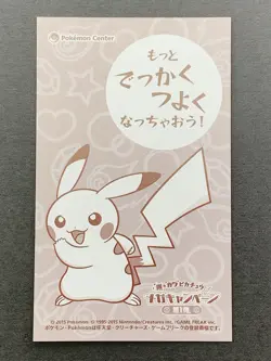 [NM] Pokemon Poncho Pikachu Mega Charizard X Business Card 2015 XY Promo Japan - Image 2