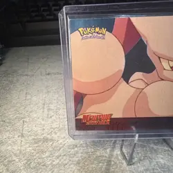 Pokemon Topps Mewtwo Strikes Back “Super Psychic Pokemon” Scene Card (1999) Holo - Image 3