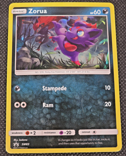 Zorua SM83 Promo Holo Pokemon Trading Card LP -- L34 - Image 1