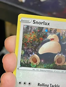 POKEMON SNORLAX 140/202 RARE COSMOS HOLOFOIL WITH SWIRL SWORD & SHIELD NM CARD - Image 4