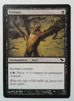 Torture *Common* Magic MtG x1 Shadowmoor MP - Image 1