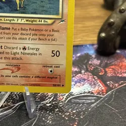 Light Ninetales 50/105 - Neo Destiny Set - Pokemon Vintage WOTC NM/LP - Image 3