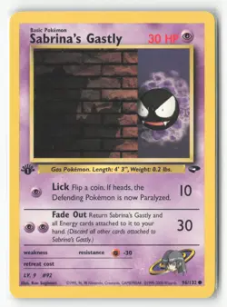 #Sabrina's Gastly (96) #096/132 Common Near Mint or Better Pokemon - Image 1
