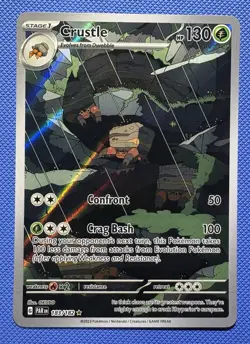 Pokemon Crustle 183/182 SV04: Paradox Rift Illustration Rare Full Art Holo Card - Image 1