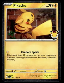 Pikachu 051/162 2026 Pokemon Day Stamped Promo Pokemon Card - Image 1