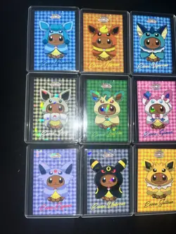 Poncho Eeveelution Cracked Ice Holo Let's Go Eevee Database Pokemon Set NM - Image 1