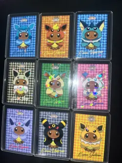 Poncho Eeveelution Cracked Ice Holo Let's Go Eevee Database Pokemon Set NM - Image 2